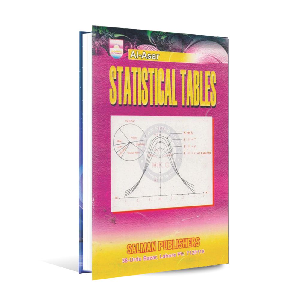 Al Asar Statistical Tables Book by Salman Publisher | For Intermediate & BSc - MKG