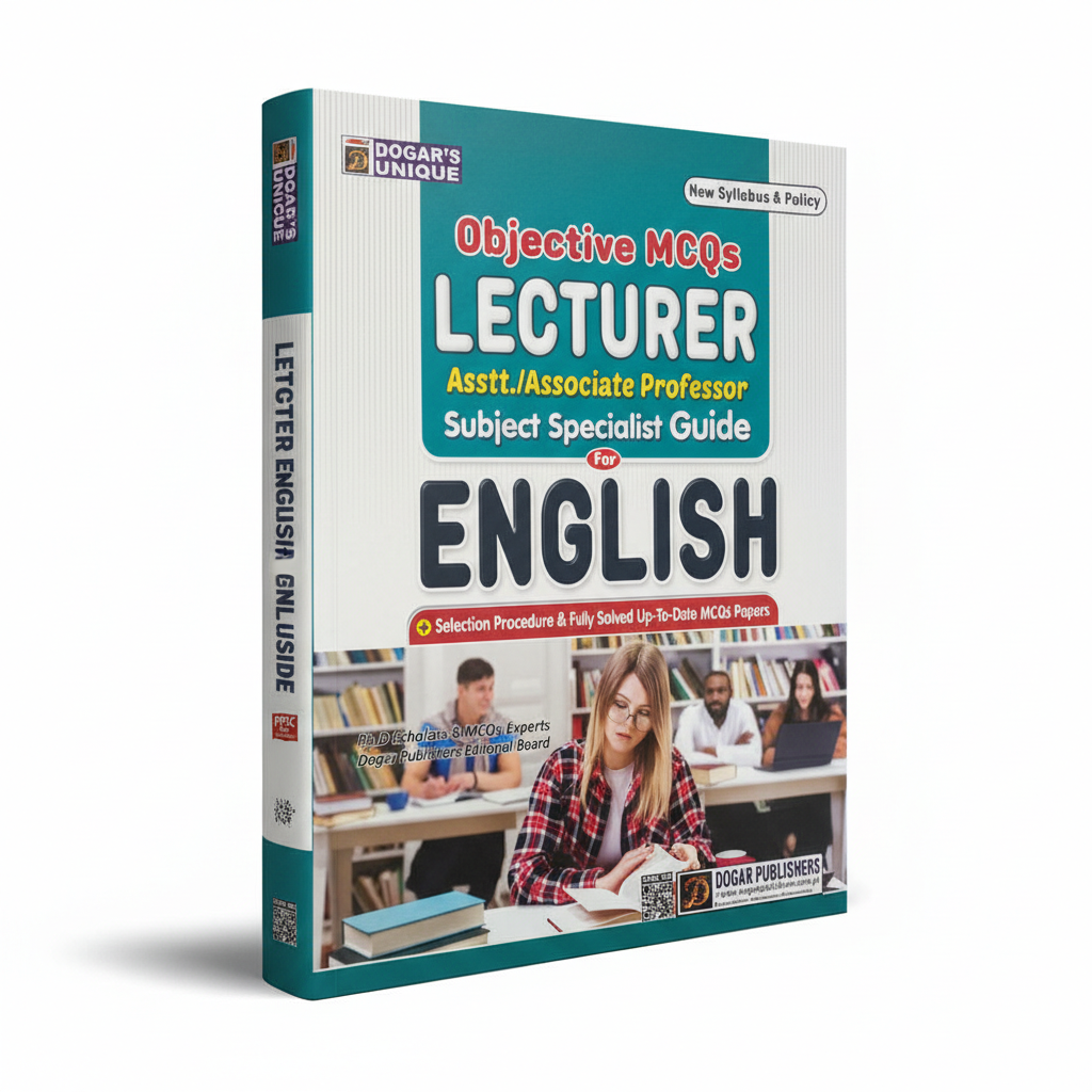 Dogar Objective MCQs Lecturer Guide for English with Solved Papers MKG