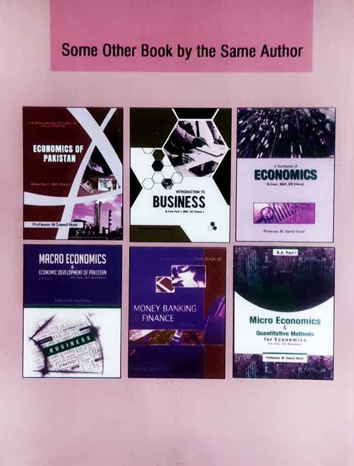 Economics of Pakistan Book For B.com M. Saeed Nasir Contents 4 MKG
