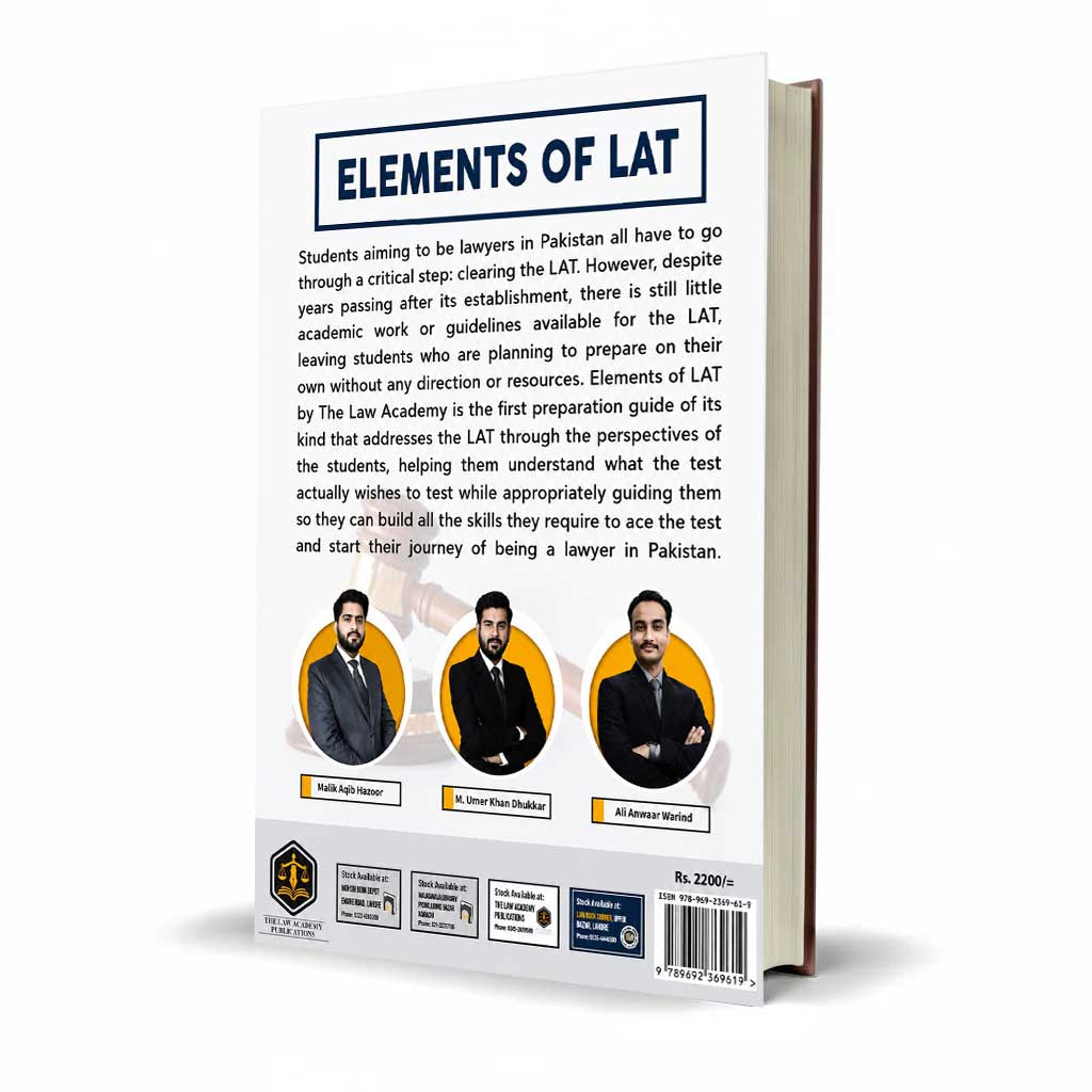 Elements of LAT Preparation Guide Your self-study and self-paced guidebook to ace LAT with 2500+ MCQ's Book 12th Edition By Ali Anwaar Warind