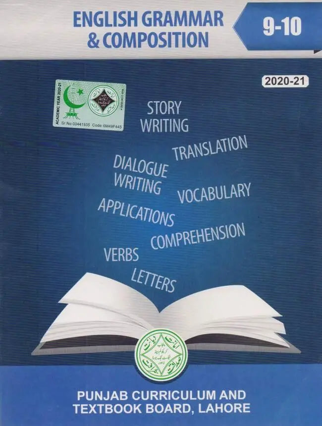 English Grammar and Composition Book For Class 9-10 by PTB 2020-21