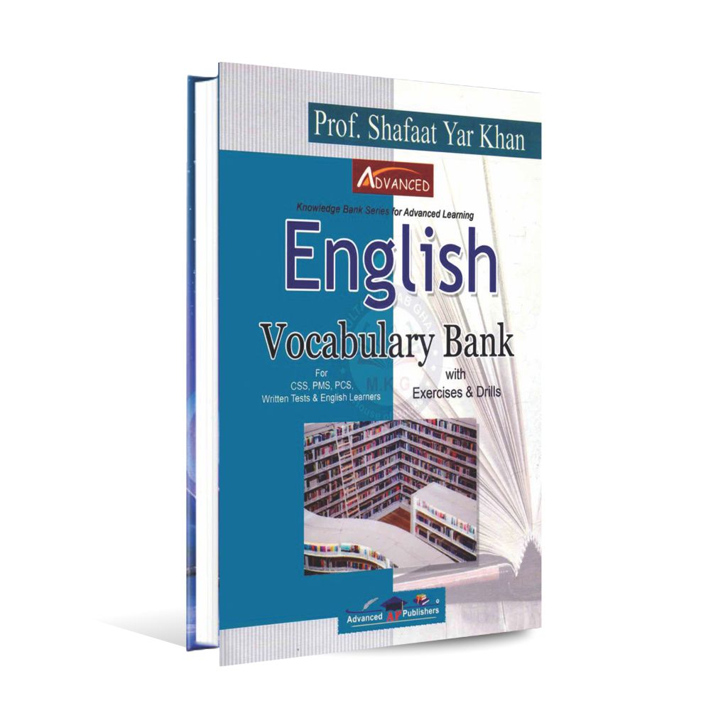 English Vocabulary Bank Book For CSS By Prof. Shafaat Yar Khan Multan Kitab Ghar