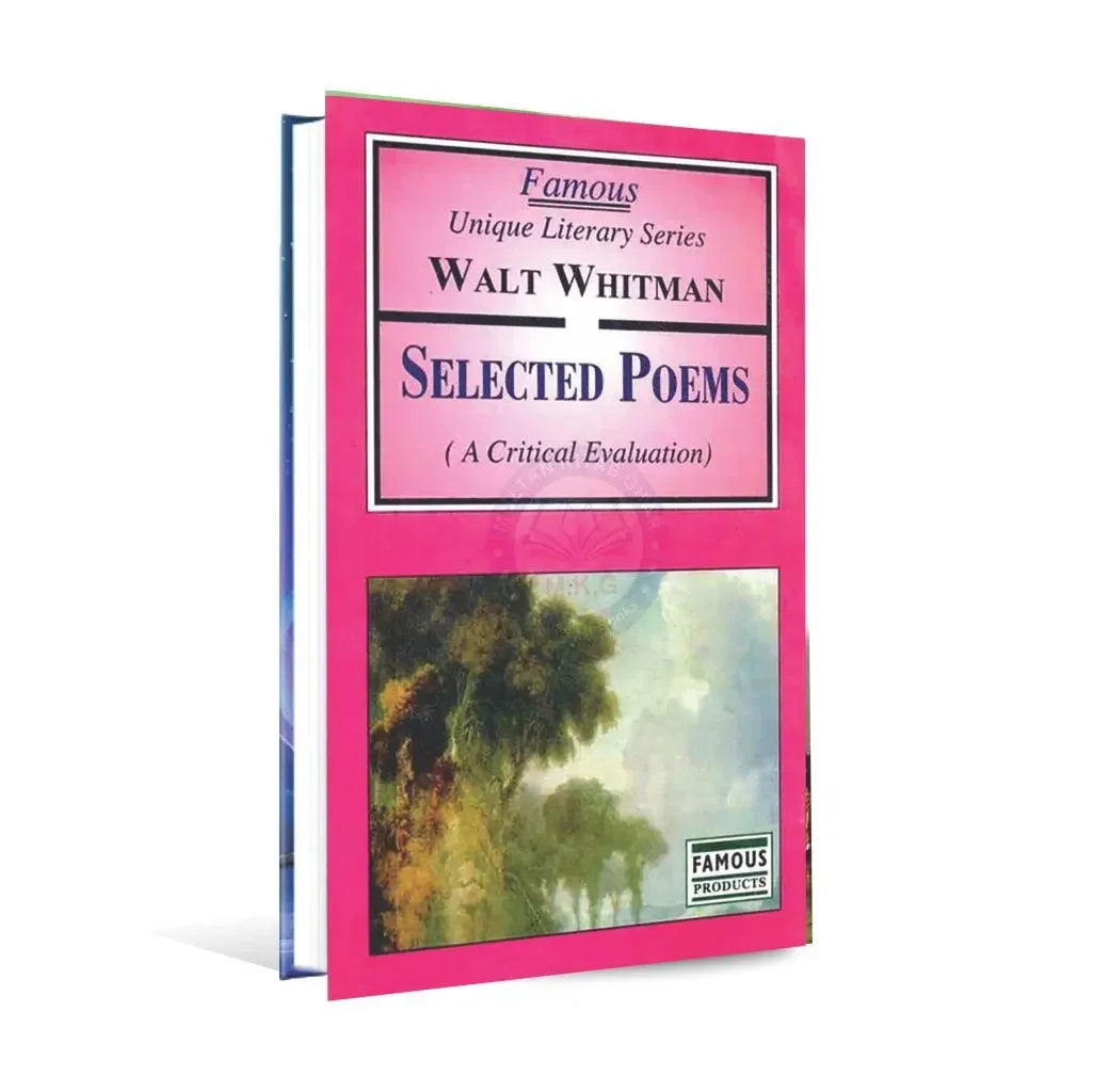 Walt Whitman Selected Poems critical evaluation book with pink cover and landscape artwork
