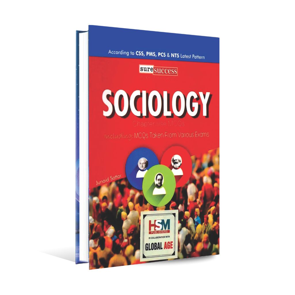 HSM Sociology Chapter Wise MCQs Book by Junaid Sattar Multan Kitab Ghar