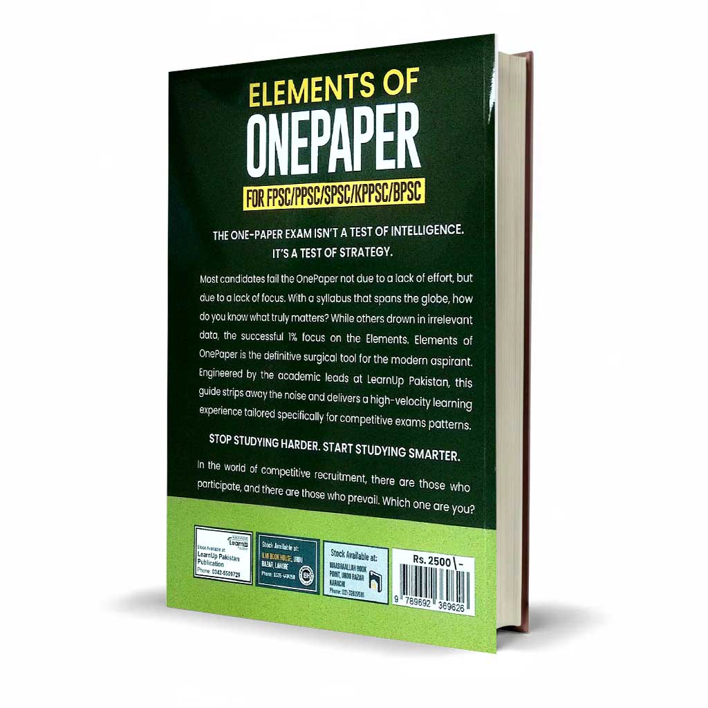 Elements of One Paper Preparation Guide for FPSC, PPSC, SPSC, KPPSC & BPSC