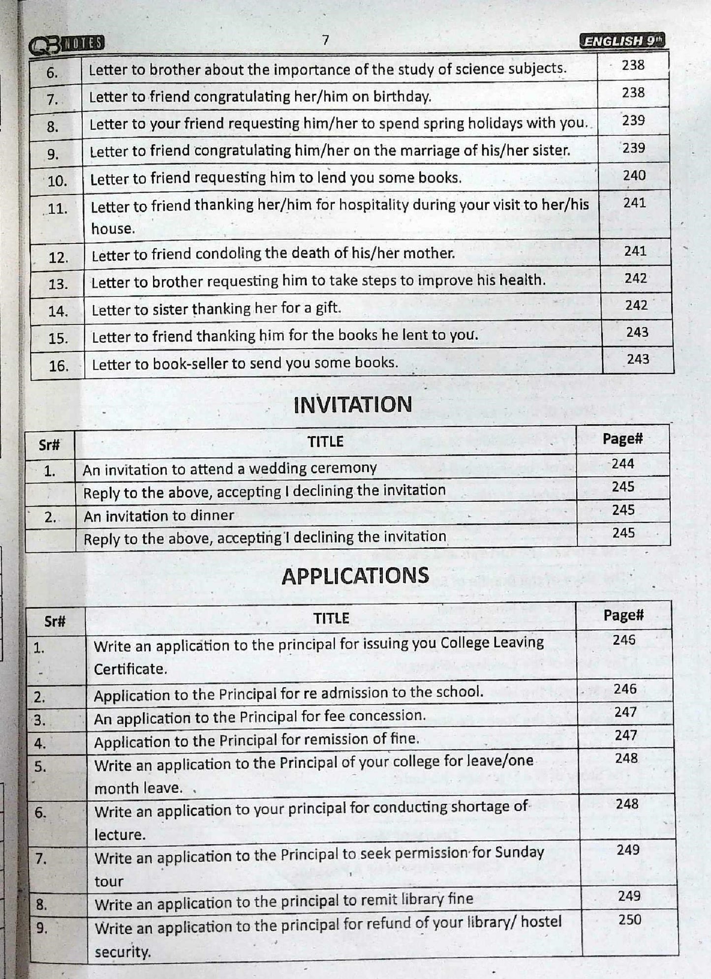 Qureshi QB Notes English Class 9 SLOs Based | Punjab Board Latest Edition