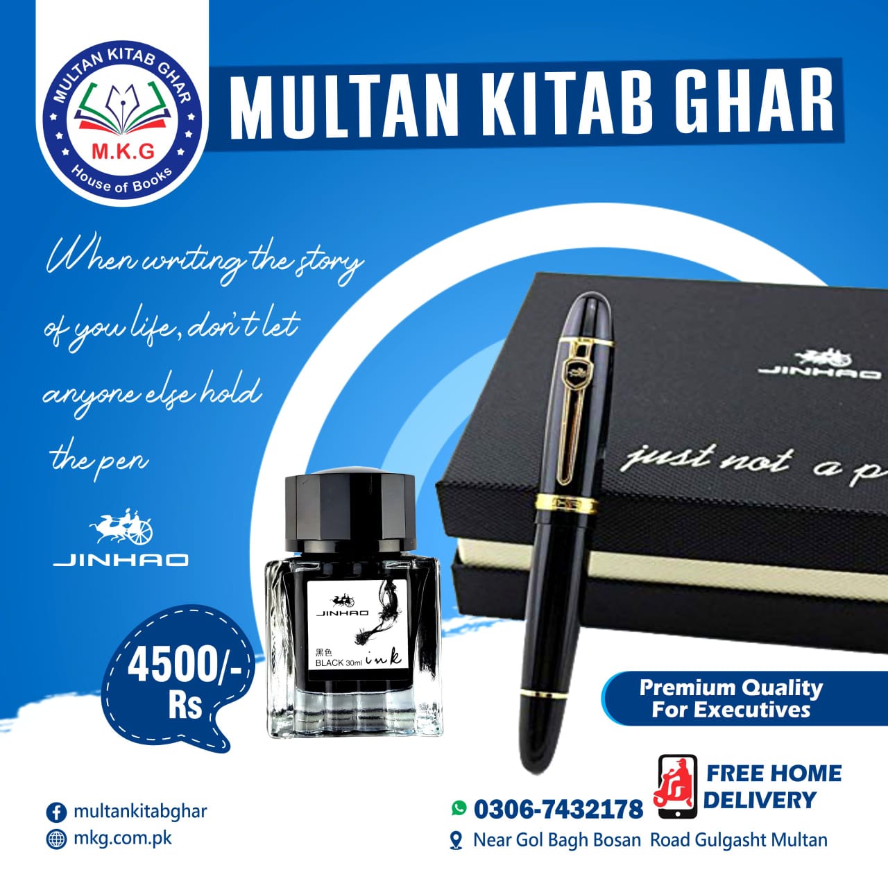 Jinhao Fountain Pen Set | Luxury Calligraphy Pen | Smooth Writing Pen - MKG