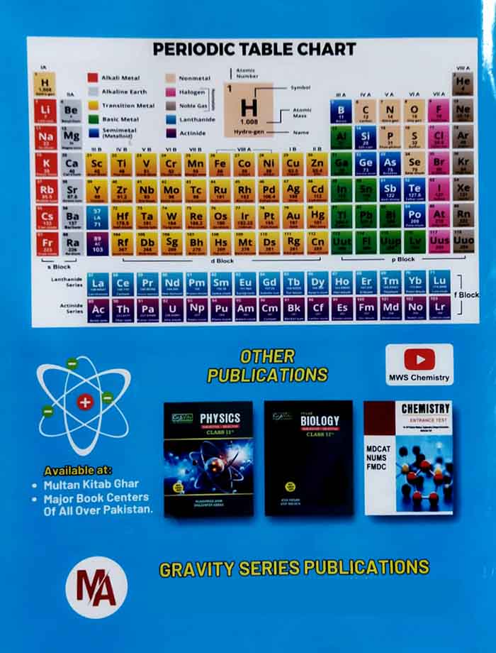Master Chemistry Advance Series for class 11th By Prof. Mudasam Ali Multan Kitab Ghar 2