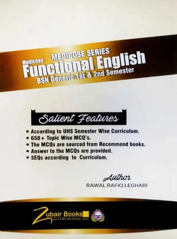 Medicose Functional English 1st Edition for 1st & 2nd Semester By Rawal Rafiq Leghari