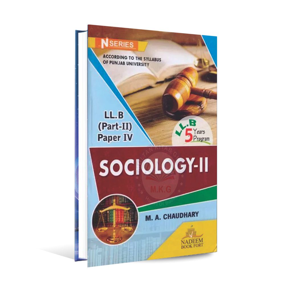 N Series Sociology-II Book For LL.B Part 2 by M.A Chaudhary Multan Kitab Ghar