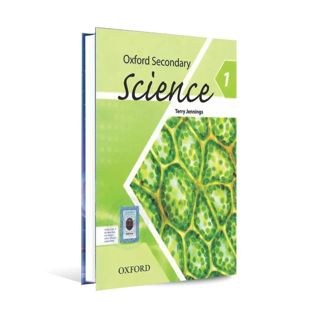 Oxford Secondary Science Book 1 for Class 6 textbook cover with cell plant illustration