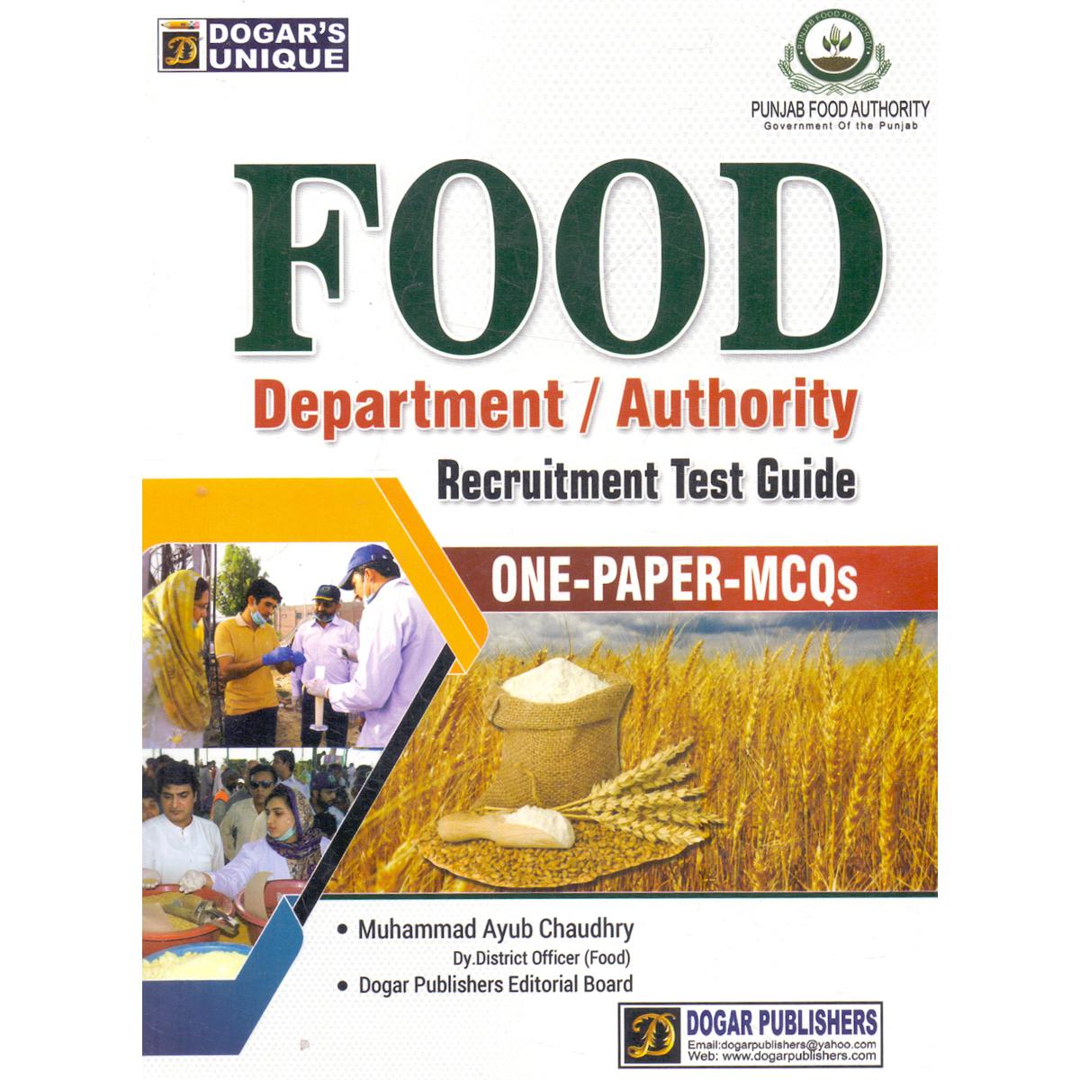 Punjab Food Authority Recruitment Test Guide β One Paper MCQs - MKG