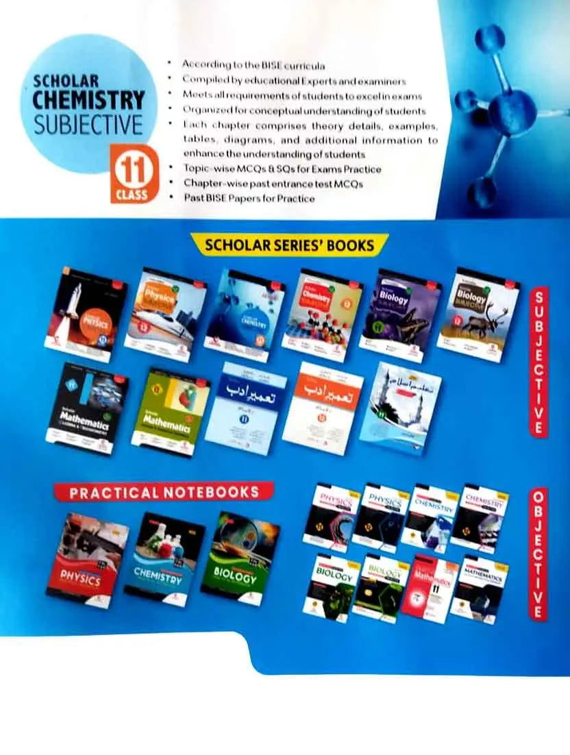 Scholar Series Chemistry Subjective Book for Class 11 by Muhammad Amjad Farooq