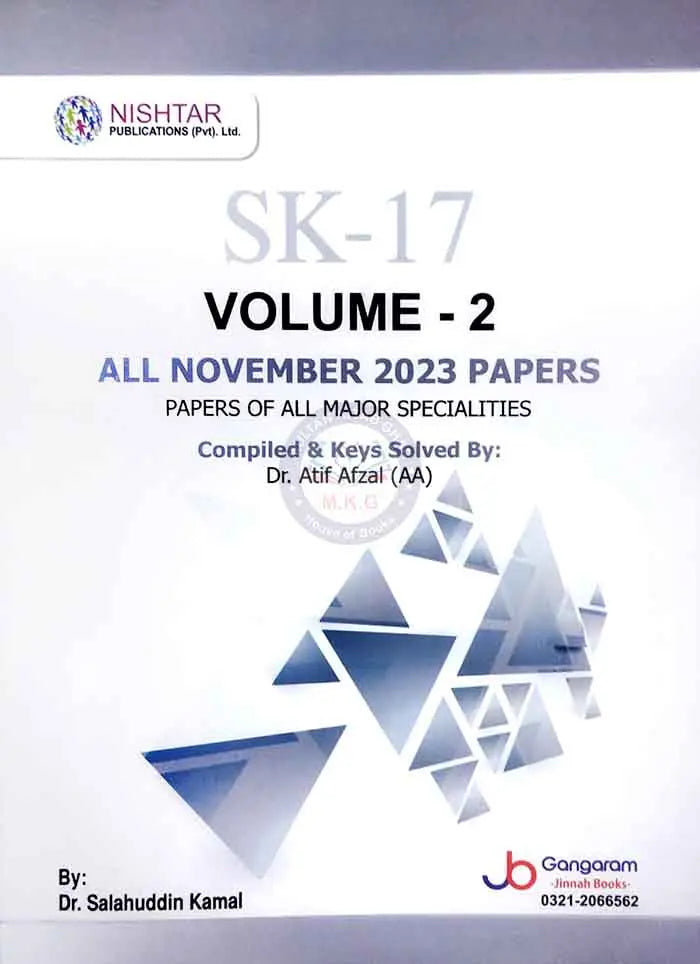 Sk-17 Volume-2 Papers of all Major Specialties compiled & Key Solved By Dr. Atif Afzal Nishtar Publications