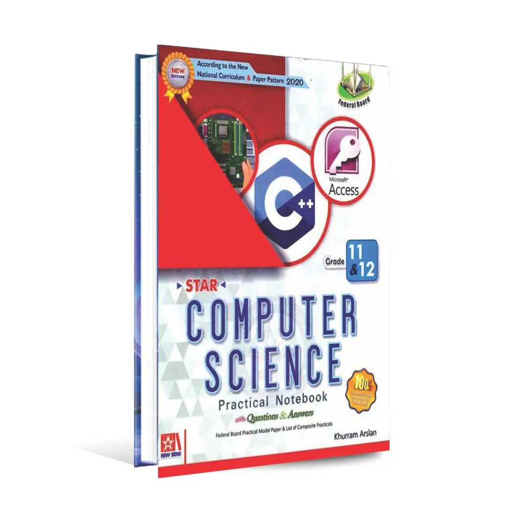 Star Computer Science Practical Notebook for F.SC. 11&12th with Questions Answers Book By Khurram Arslan Multan Kitab Ghar