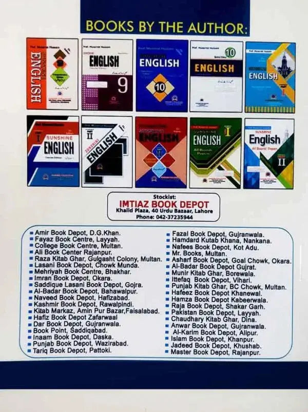 Sunshine English Grammar and Composition for part-I II By Musarrat Hussain