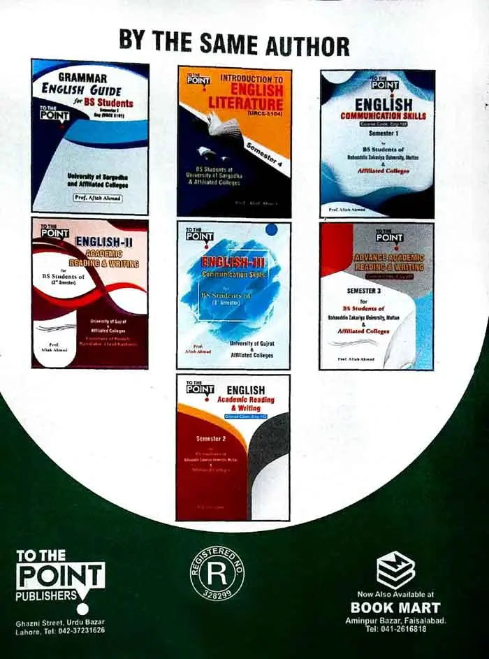 To The Point English Grammar Composition for B.A and Competitive Exam By Prof. Aftab Ahmad