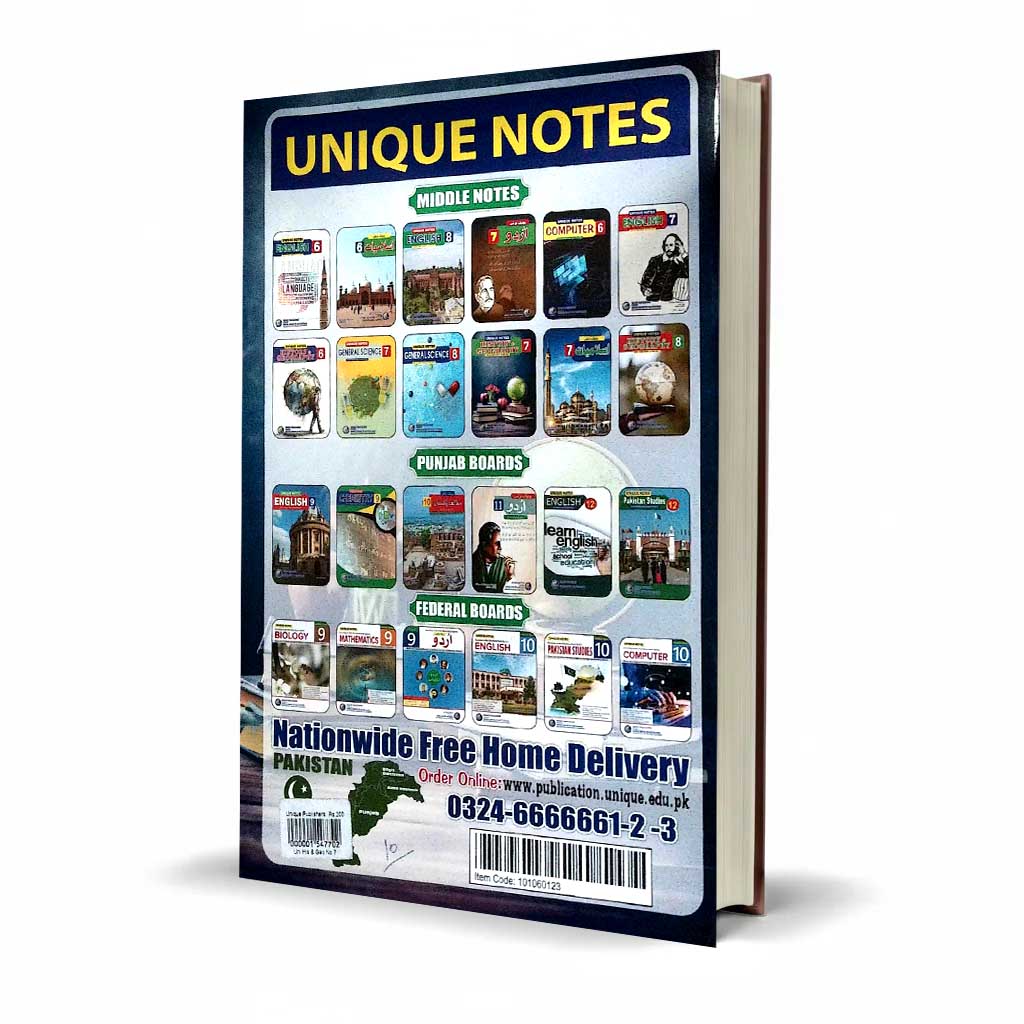 Unique Notes History & Geography Class 7 English Medium Guide