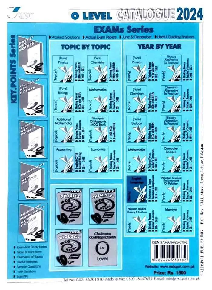 Yearly Worked Solution English Language Book For O Level Exam Papers 2010 to 2023 By Redspot Publishing
