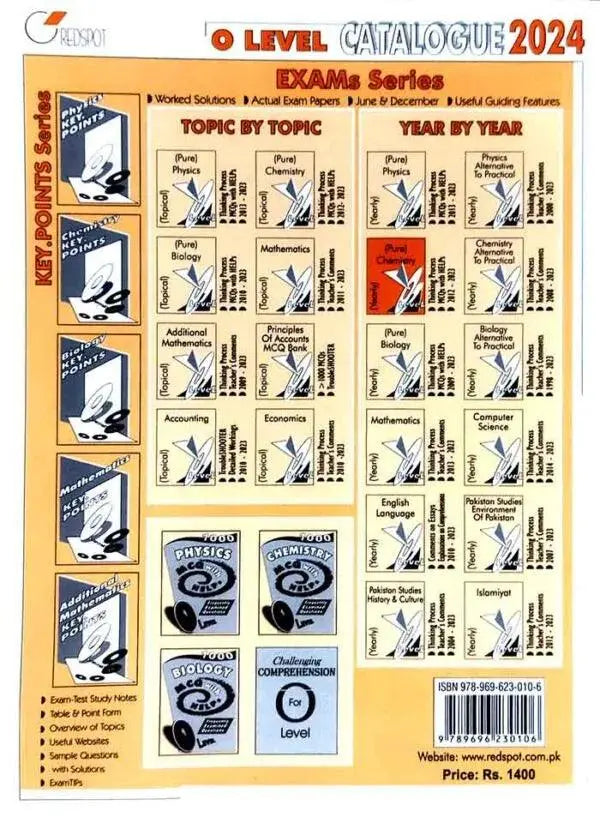 Yearly Worked Solution Pure Chemistry O level Exam Papers 2012-2023 By Redspot