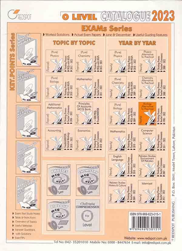 Yearly Worked Solutions Biology Alternative to Practical for O level Exam Paper's 1998-22 By M. Ishaq Khan