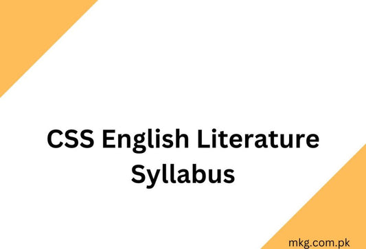 CSS English Literature syllabus 2025