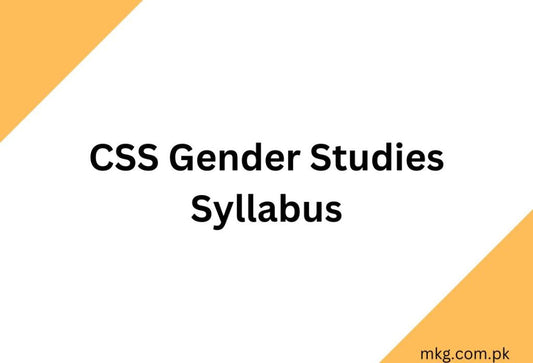 CSS Gender studies Syllabus 2025