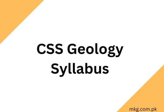 CSS-Geology-Syllabus-2025 Multan Kitab Ghar