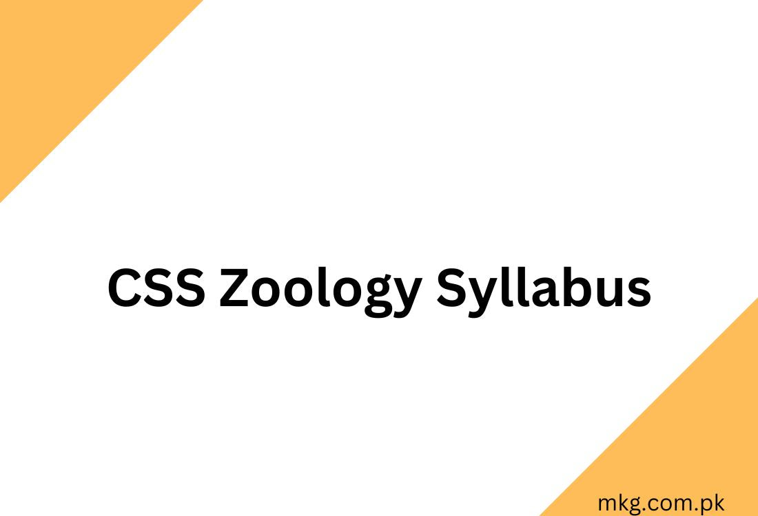 CSS Zoology Syllabus 2025