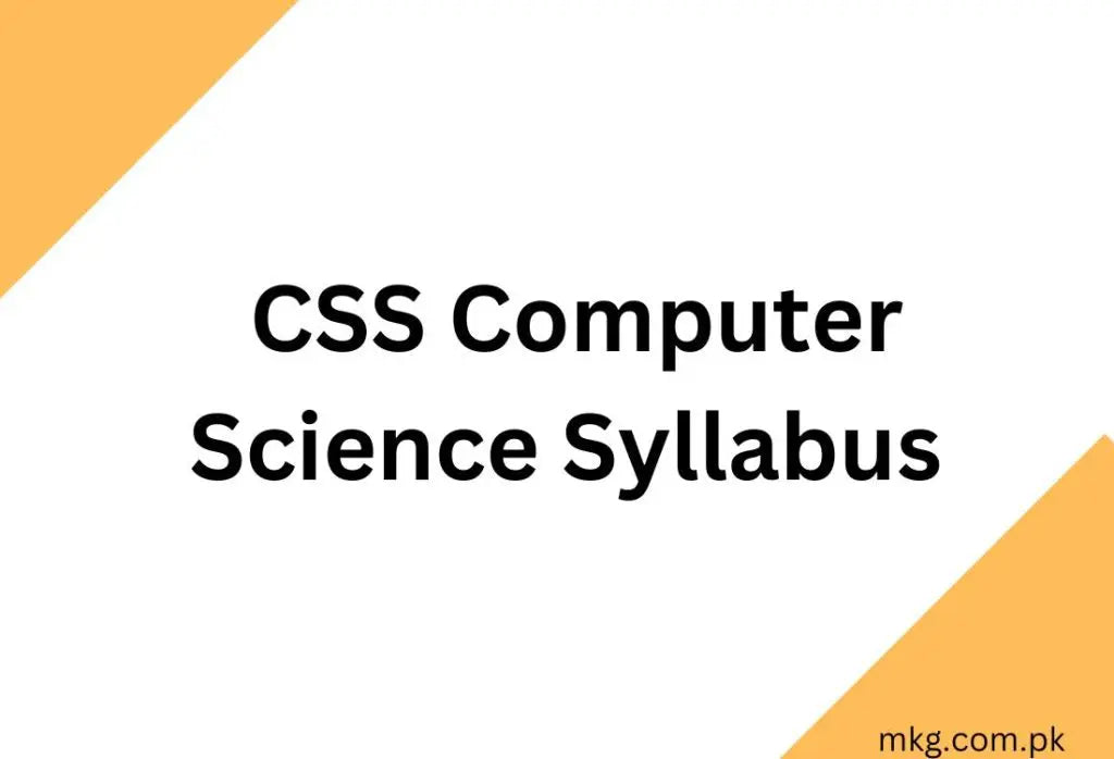 CSS Computer Science Syllabus 2025 - Multan Kitab Ghar
