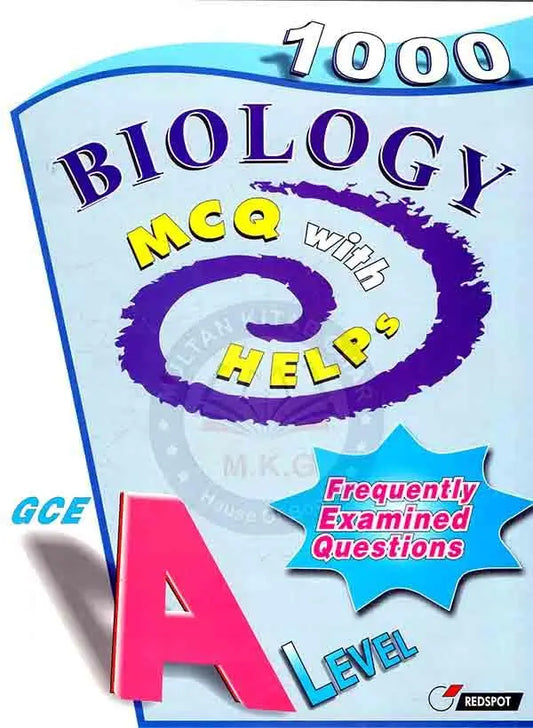 1000 Biology MCQ with Help's for A level By Redspot Multan Kitab Ghar