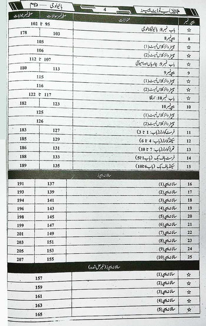 Hamdard Scholar Biology (In Urdu Medium) Up-To-Date Past Paper's for Class 10th for Preparation of Examination 2026
