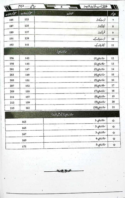 Scholar General Riazi Past Papers 10th Class Urdu 2014–2026