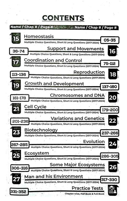 Scholar Series Easy Exam 2025 Biology up-to-date solved papers for 2nd year By M. Shakeel Ahmad Multan Kitab Ghar