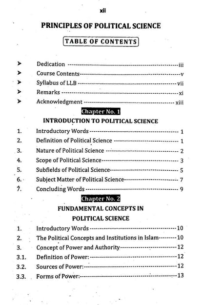 Principles of Political Science for LL.B/ ADP and other competitive Exams By AAS Muhammad Multan Kitab Ghar