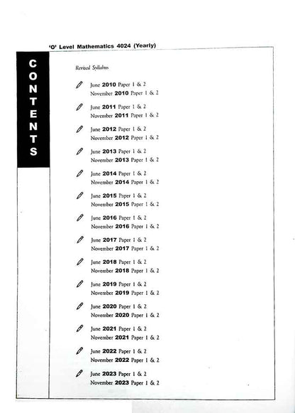 Yearly Worked Solutions O level Mathematics Book Past papers 2012-2023 by Redspot