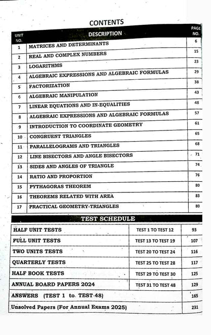 Sharrah up to date Mathematics Science group Class 9 English Medium Papers Captain Series Multan Kitab Ghar