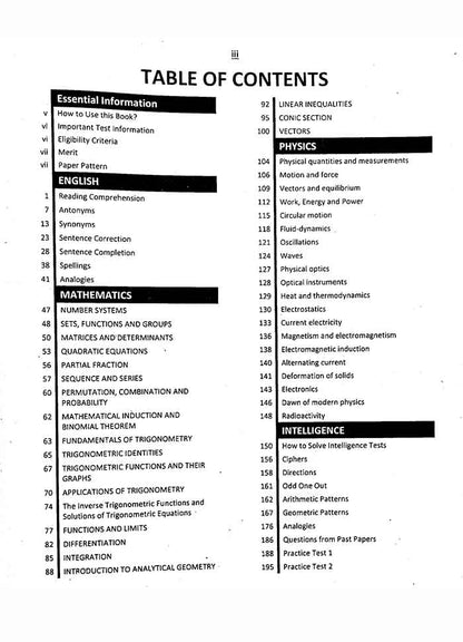 NUST-NET Computing Entry Test Guide Book with past Paper Questions By Dogar Brother Multan Kitab Ghar