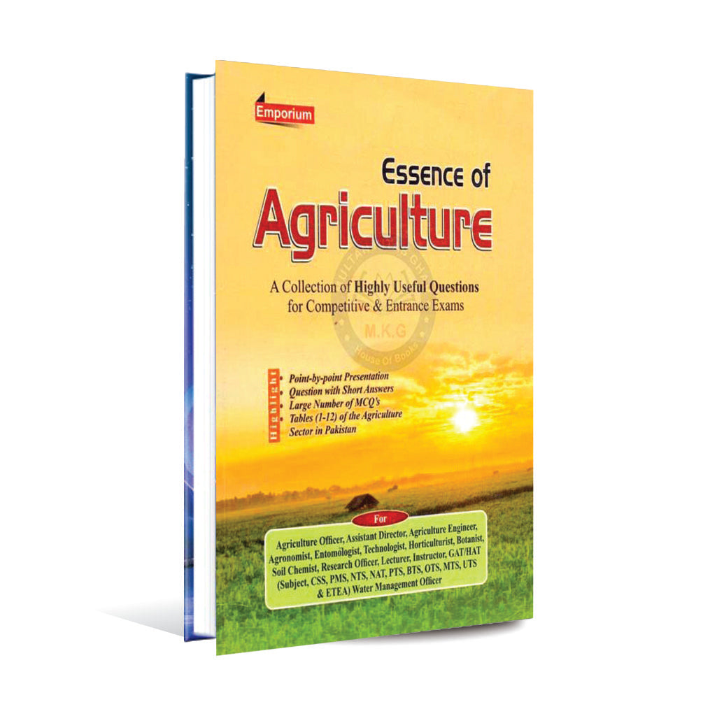 Emporium Essence of Agriculture Book for NTS PTS by Saif ur Rehman Butt Multan Kitab Ghar