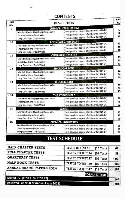 Captain Series Sharrah Chemistry English Medium Solved up to date papers for class 10 Multan Kitab Ghar