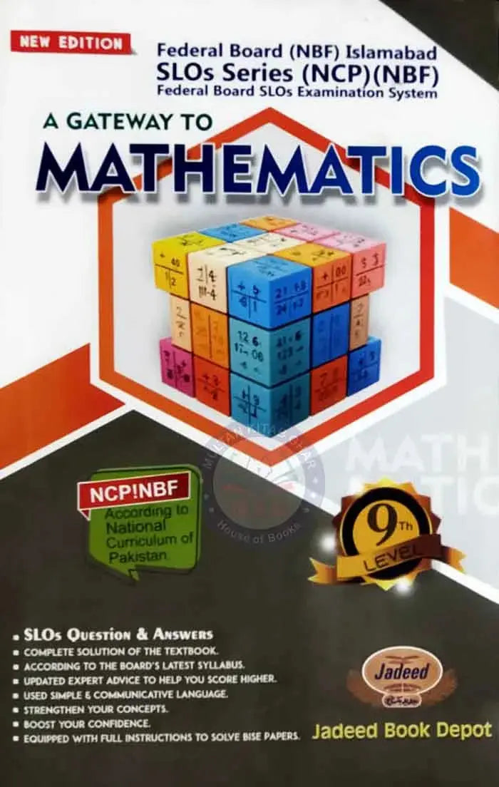 A Gateway to Mathematics – 9th Level (Federal Board SLOs Series) Multan Kitab Ghar