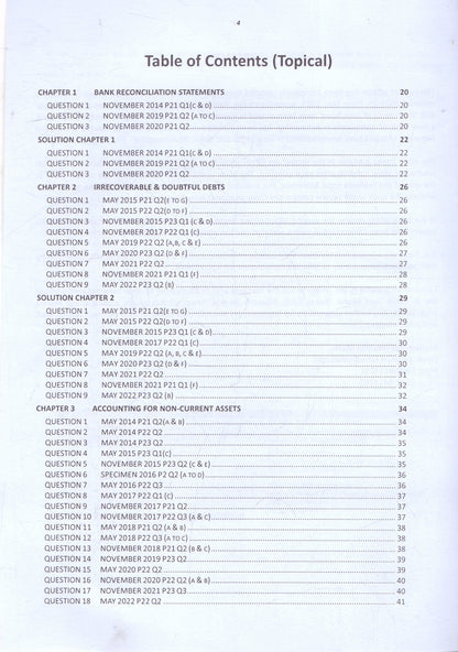 A Level Accounting 9706 Paper 2 Topical Worked Solutions Book by Read and Write Publications