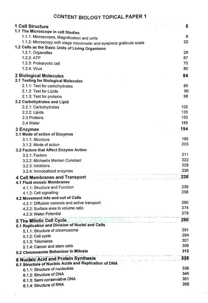 A Level Biology Paper 1 Topical Book By Iram Habib Malik Multan Kitab Ghar