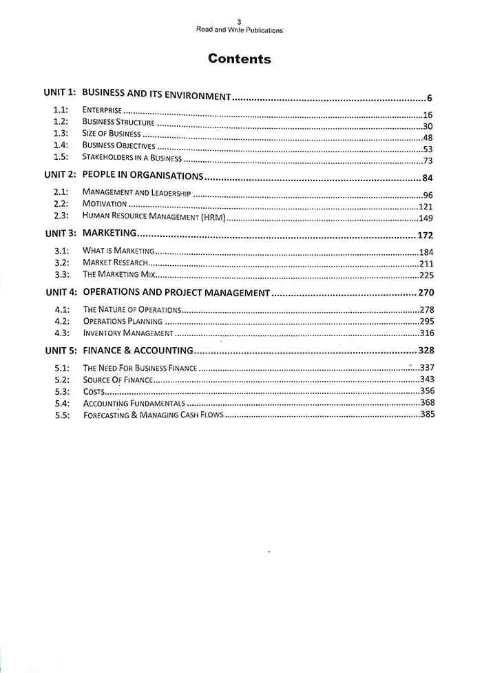 A Level Business (9609) Paper-1 Topocal Past Papers By Read & Write Multan Kitab Ghar