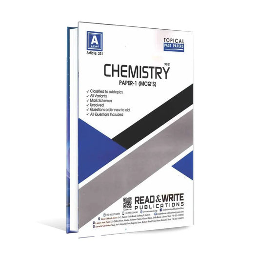 A Level Chemistry 9701 Paper-1 Topical (MCQs) Book By Read write Publications Multan Kitab Ghar