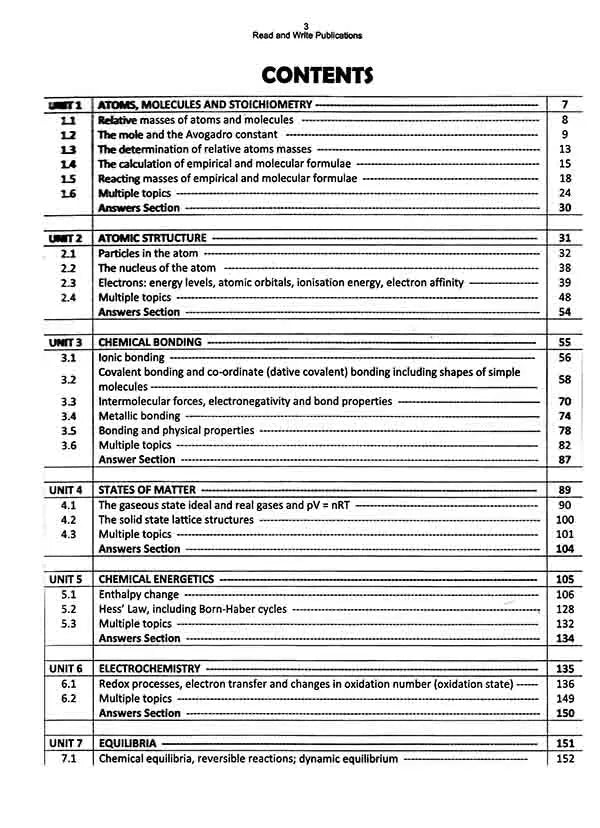 A Level Chemistry 9701 Paper-1 Topical (MCQs) Book By Read write Publications Multan Kitab Ghar