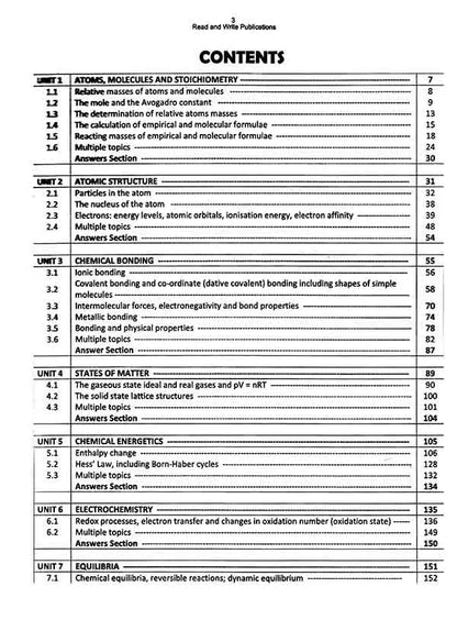 A Level Chemistry 9701 Paper-1 Topical (MCQs) Book By Read write Publications Multan Kitab Ghar