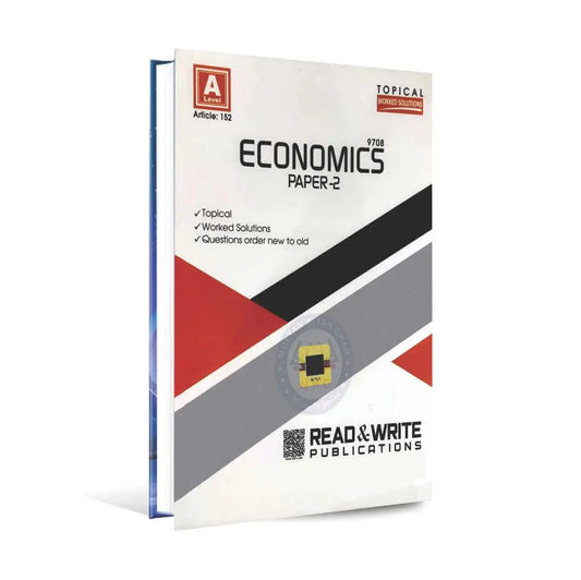 A Level Economics 9708 Paper 2 Topical Worked Solutions Book by Read Write Multan Kitab Ghar