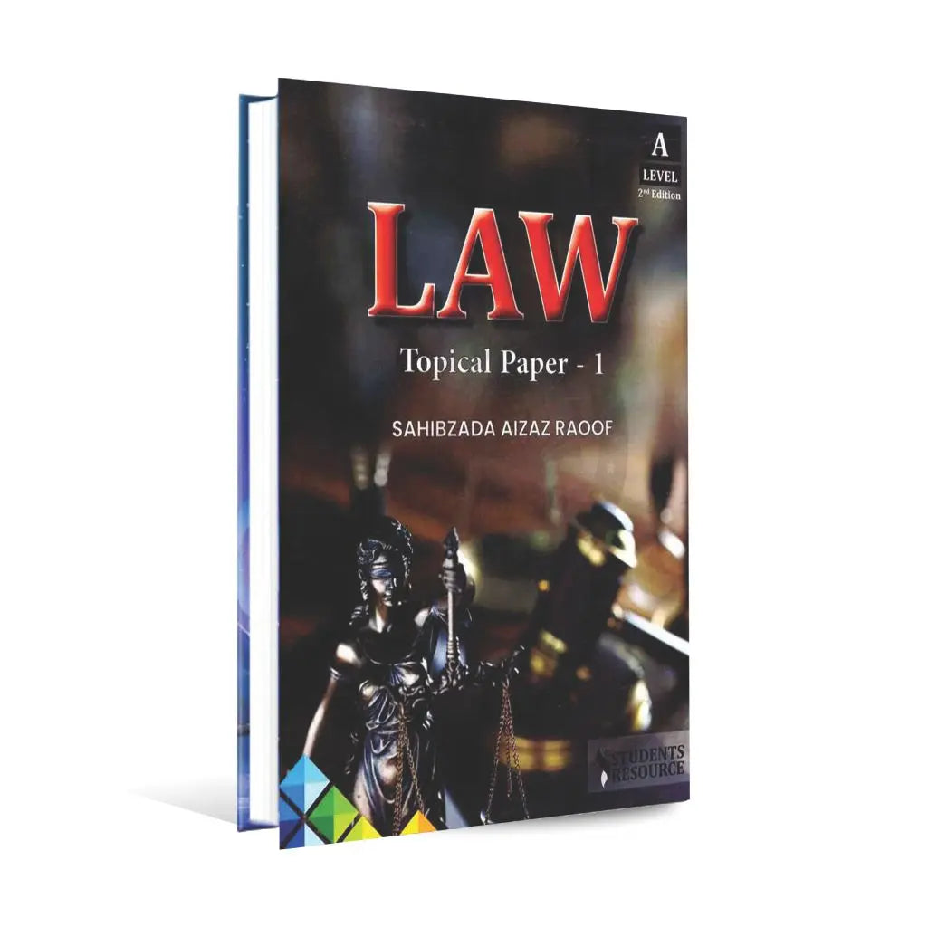 A Level LAW Topical Paper-1 2nd Edition Book By Sahibzada Aizaz Raoof Multan Kitab Ghar