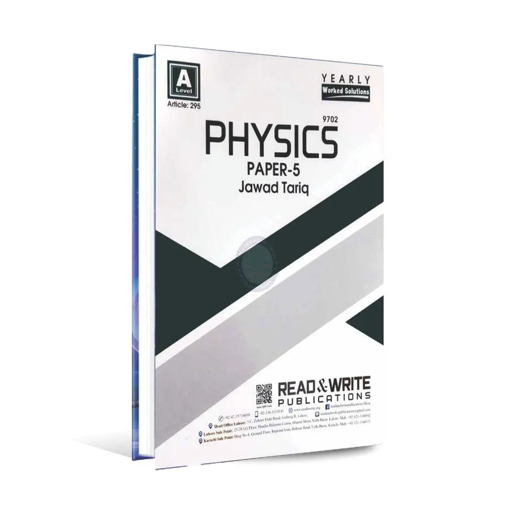 A Level Physics 9702 paper-5 book Yearly worked solutions By Jawad Tariq Multan Kitab Ghar